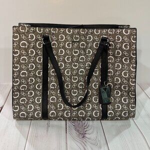 GUESS Tote Bag Snakeskin Pattern Grey/Black